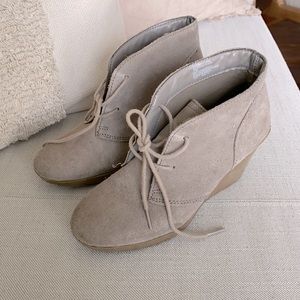 Grey Wedge Booties - Size 7